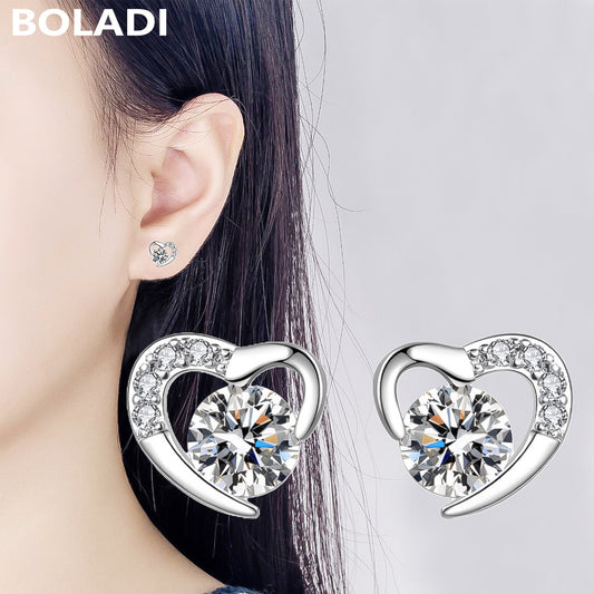 Heart Korean Fashion Zircon Temperament Entry Lux Rings