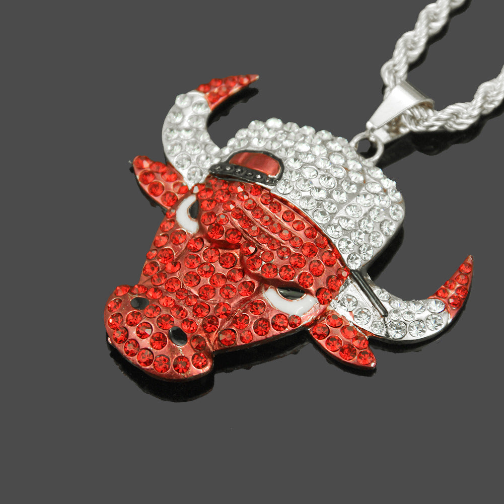 Men's Domineering Bull Head Pendant Power Style Necklaces