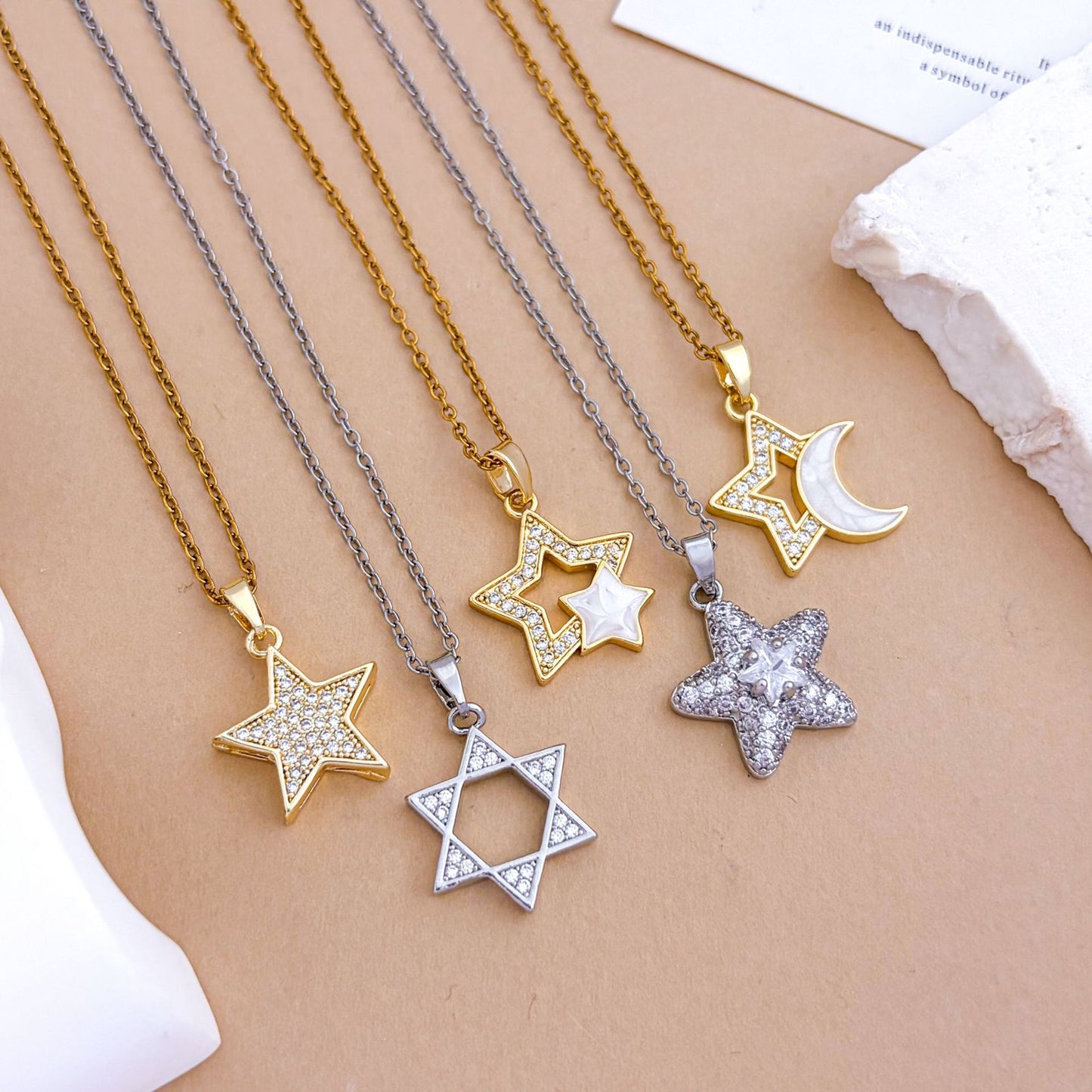 Women's Zirconium Five-pointed Star Exquisite Niche Design Fashion Necklaces