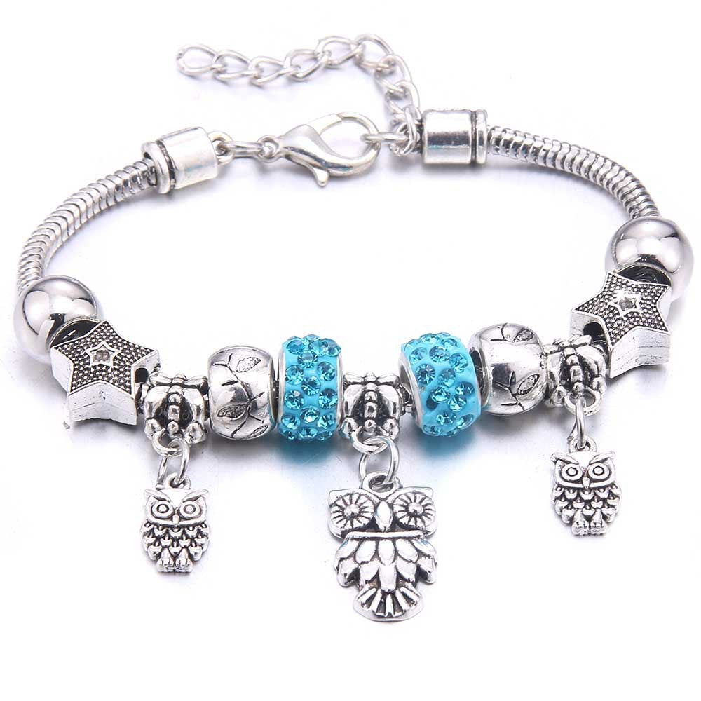 Women's Grid Popular Adjustable Crystal Love Butterfly Bracelets