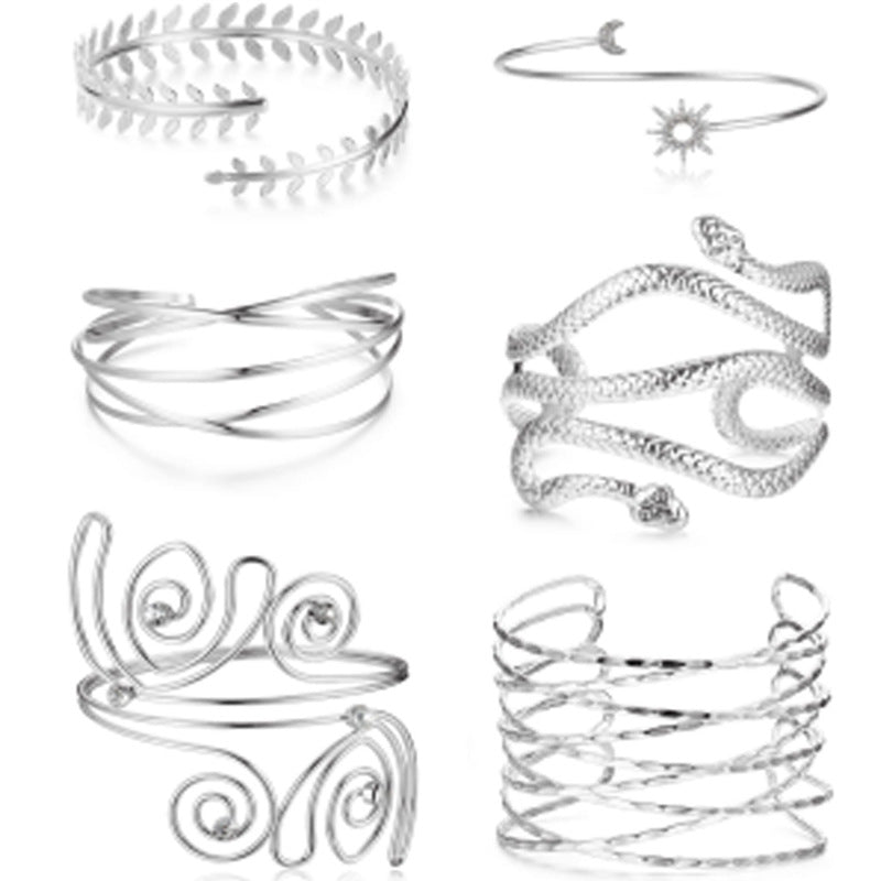 Metal Armband Glossy Exaggerated Collar Neck Bracelet