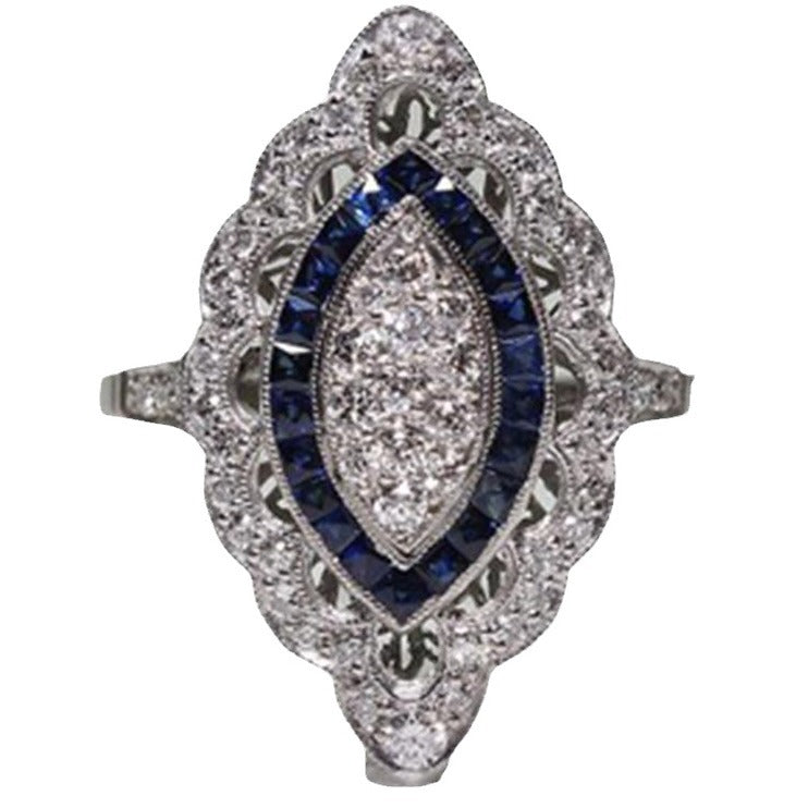Fashion Luxury Topaz Engagement Popular Hand Ring