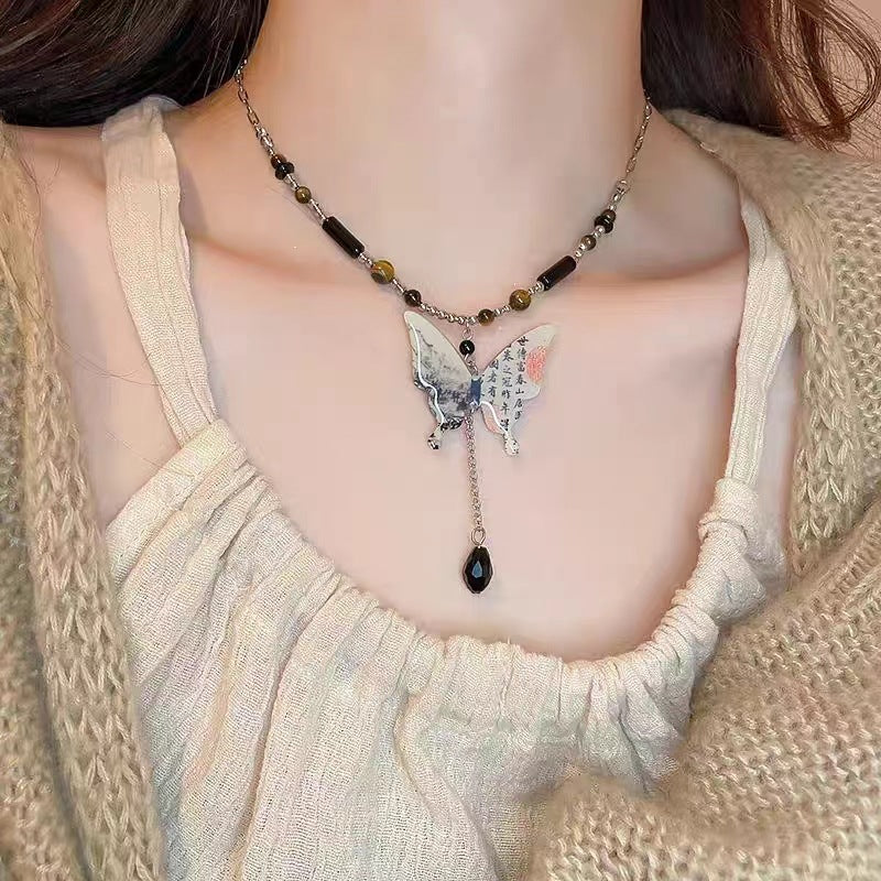 Character Butterfly Niche Personality Han Clothing Necklaces