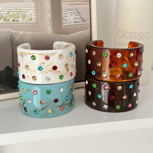 Women's Colorful Light Diamond Shaped Resin Cute Holiday Fresh Bracelet