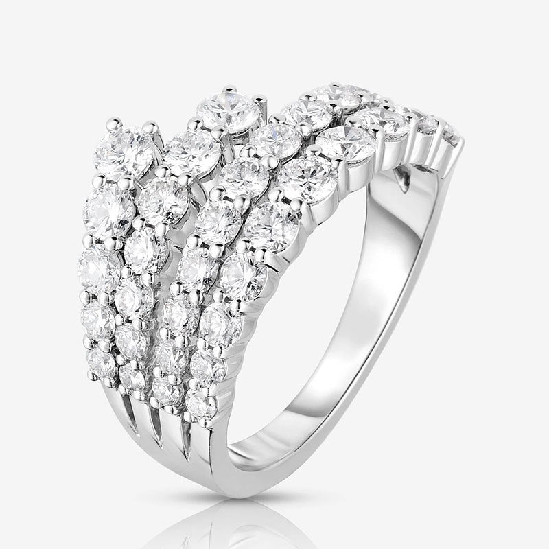 Shi Style Zircon Stackable Spray Valentine's Rings