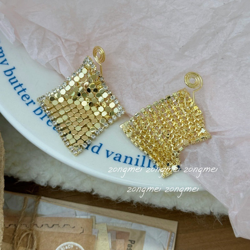 Magic Blanket Gold Sier Design Sense Advanced Tassel No Pierced Earrings