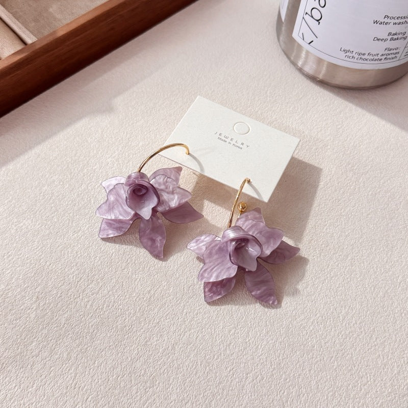 Orchid High-grade Style Gentle Temperamental Minority Rings
