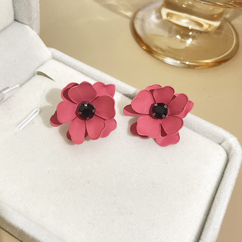 Boucles d'oreilles à fleurs pour femmes, Style coréen, mode rétro, élégance