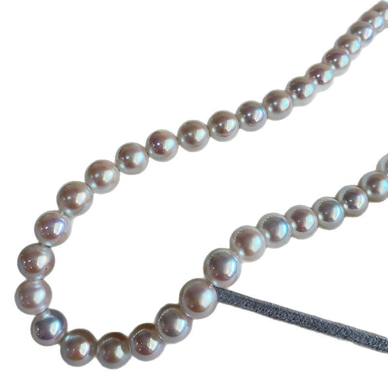 Aurora Mirror Pearl Artificial Pink Sky Necklace