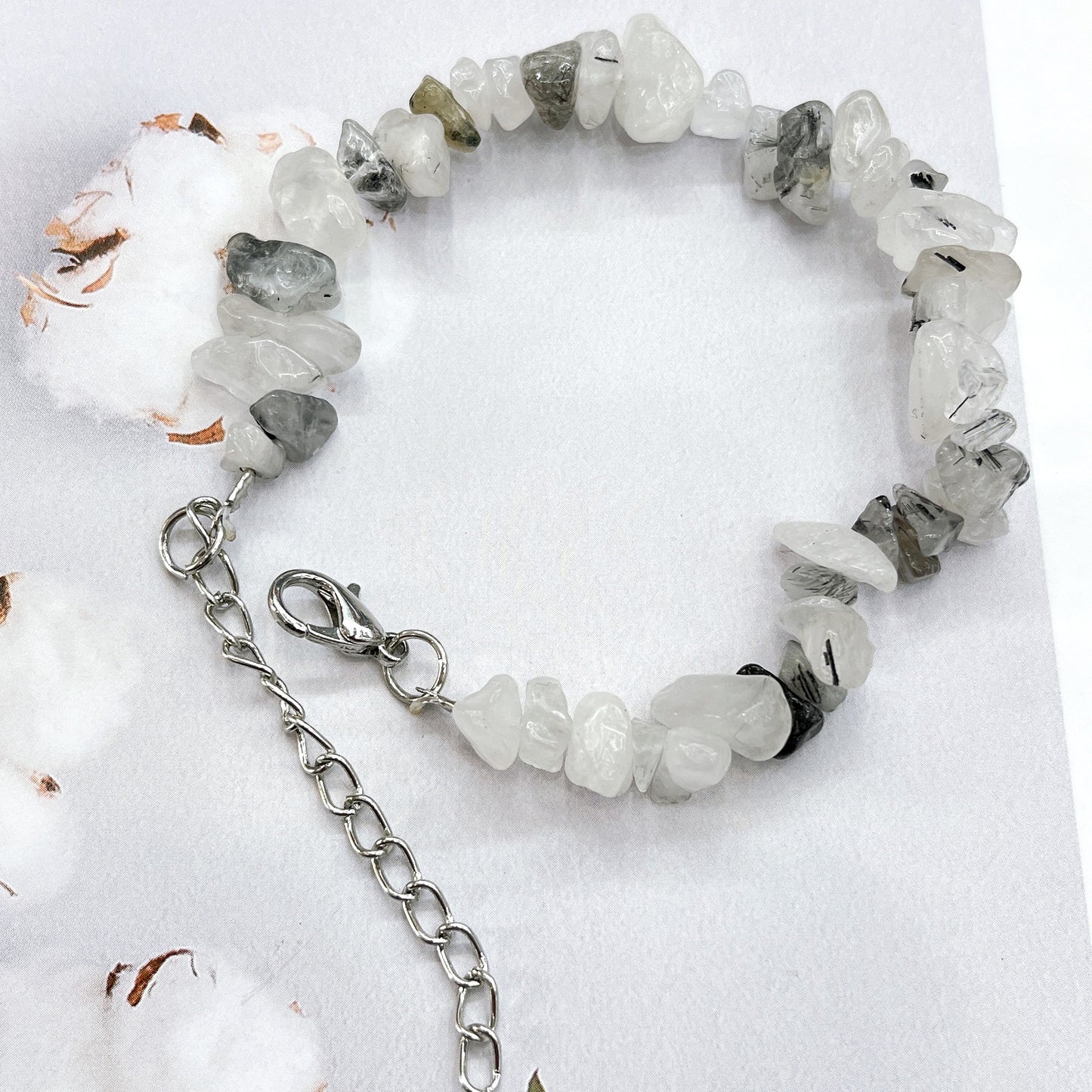 Natural Crystal Agate Gravel Stone Irregular Bracelets