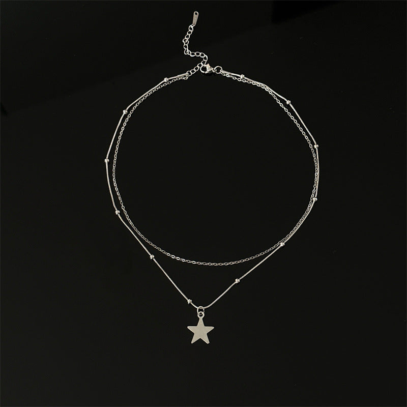 Titanium Steel Ornament Female Hot Niche Clavicle Necklaces