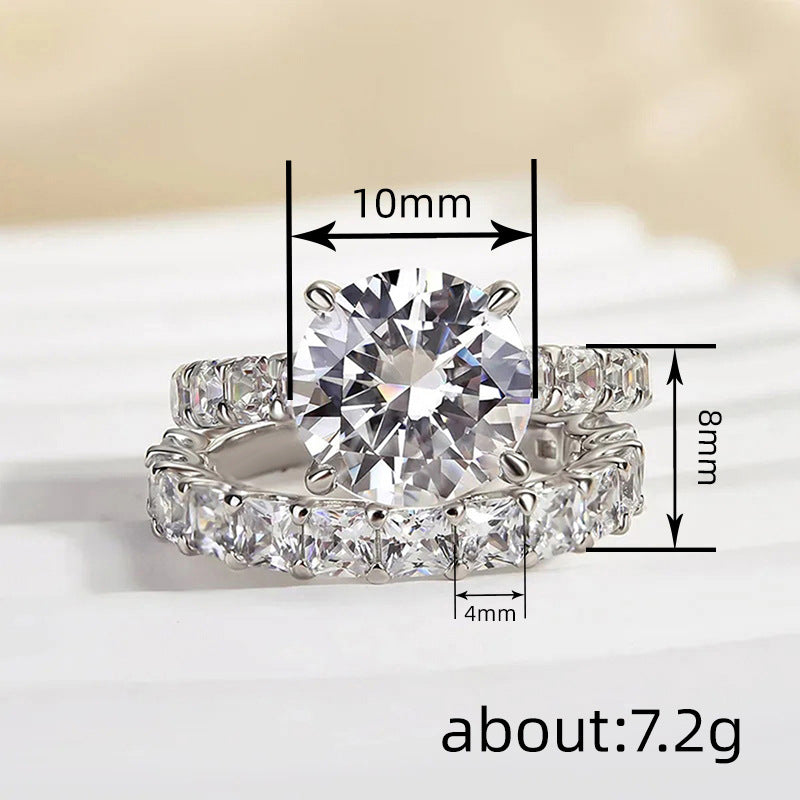 Women's Luxury Party Inlaid Couple Wedding Old Money Ring