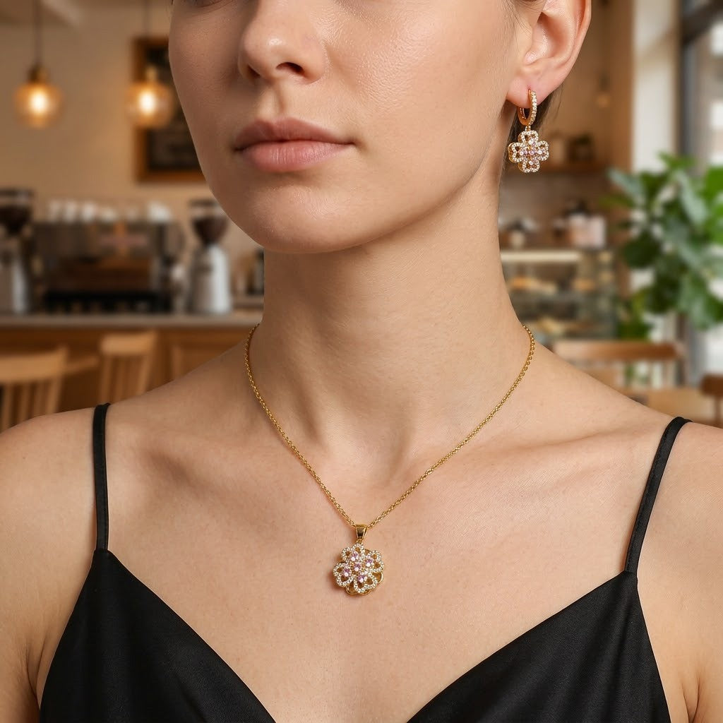 Rotating Degree Rotation Heart-shaped Zircon Clavicle Rings