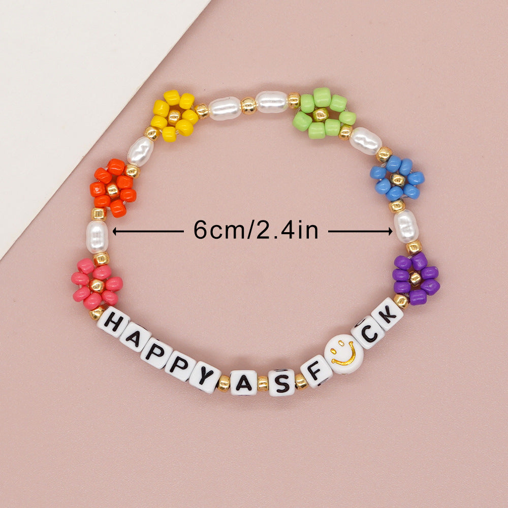 Ethnic Style Square Beads Smiley Face Bracelets