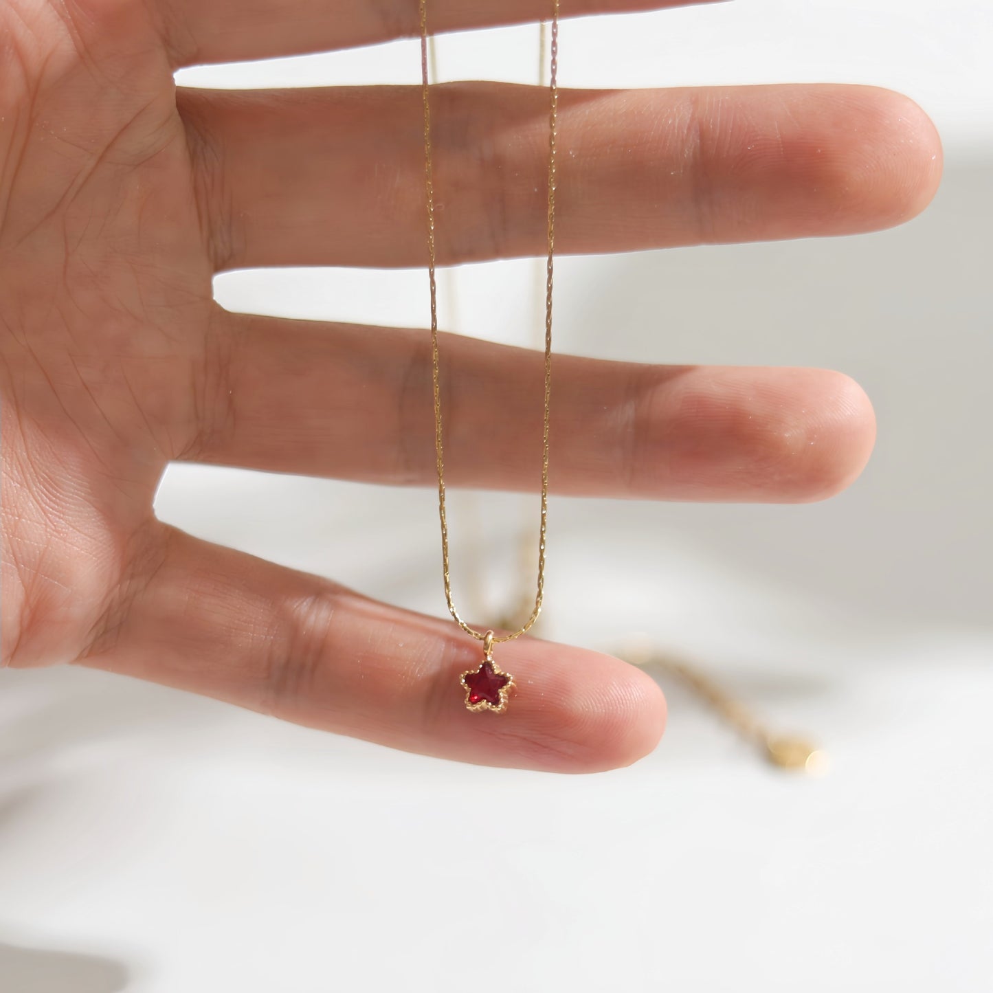 Women's Zircon Compact Mini Five-pointed Star Titanium Steel Necklace