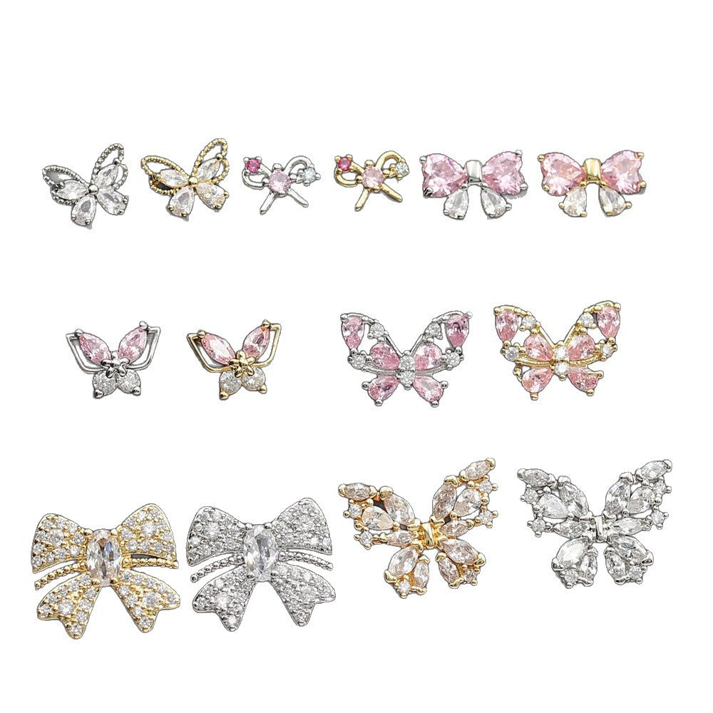 Heart-shaped Zircon Ear Bone Korean Style Light Luxury Titanium Steel Stud Earrings