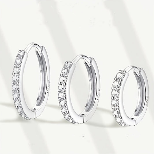 Women's Sier Ear Clip Zircon Pin Gold Rings