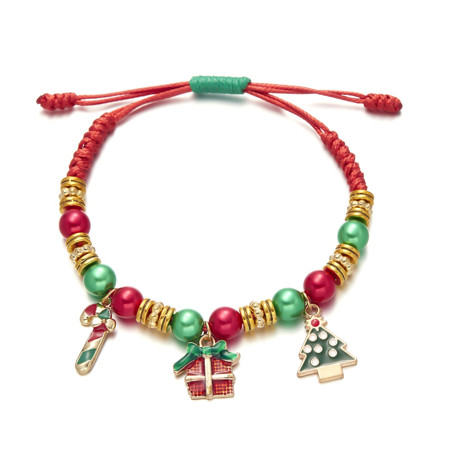 Holiday Snowman Bell Crutch Beaded Hand-woven Bracelets