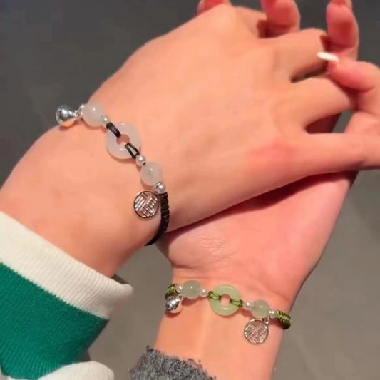 Glaze Safety Buckle Female Hand Woven Rope Girlfriends Couple Models Bracelets