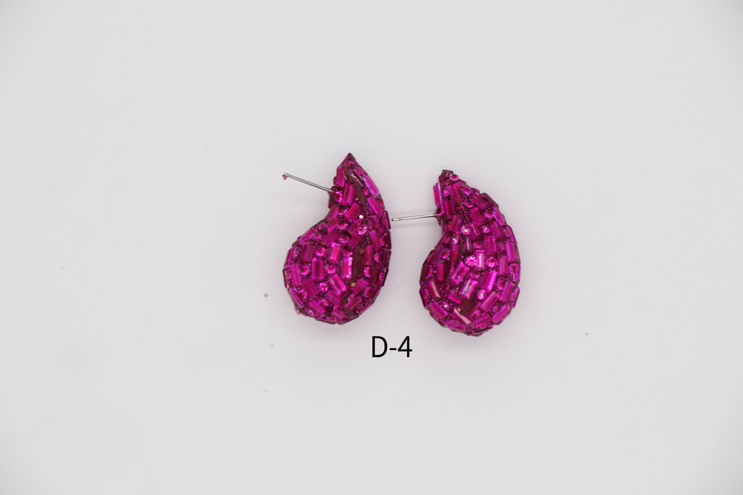 Niche Comma Glass Full Diamond Light Luxury Fashion High Earrings