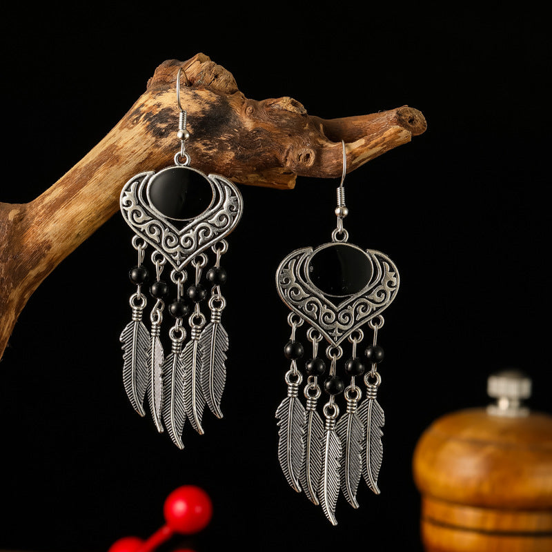 Turquoise Ethnic Style Retro Alloy Yunnan Rings