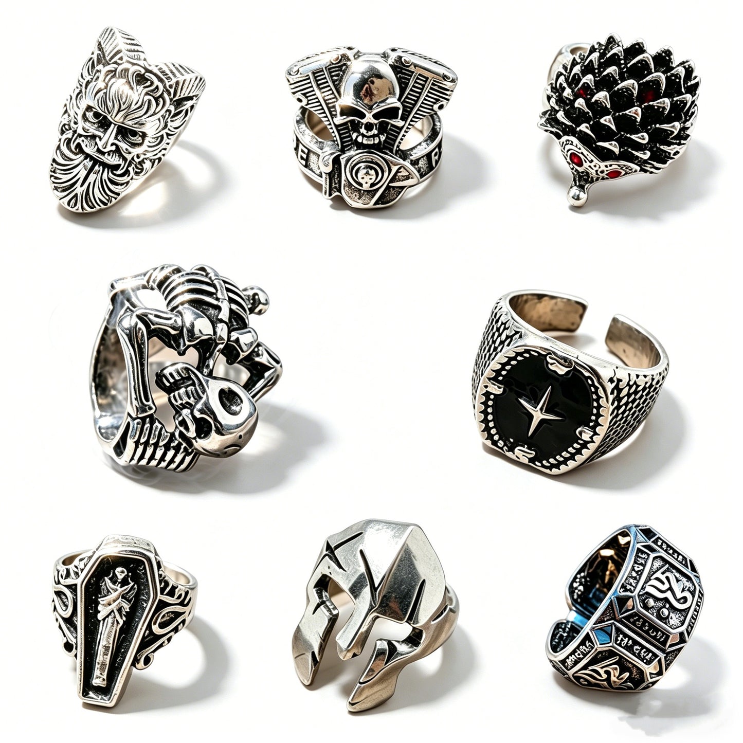 Men's Domineering Fashion Retro Devil's Eye Punk Single Ring