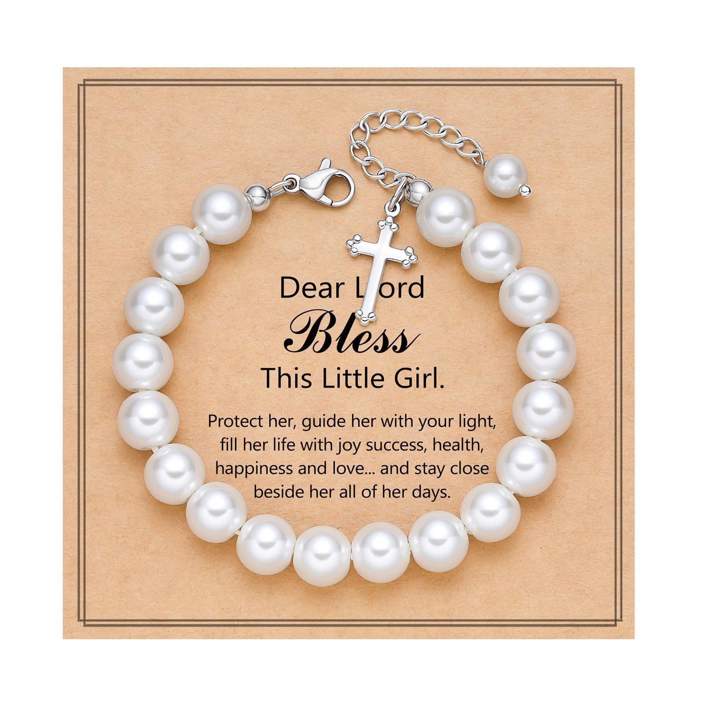 Imitation Pearl Love Woven Little Easter Bracelet