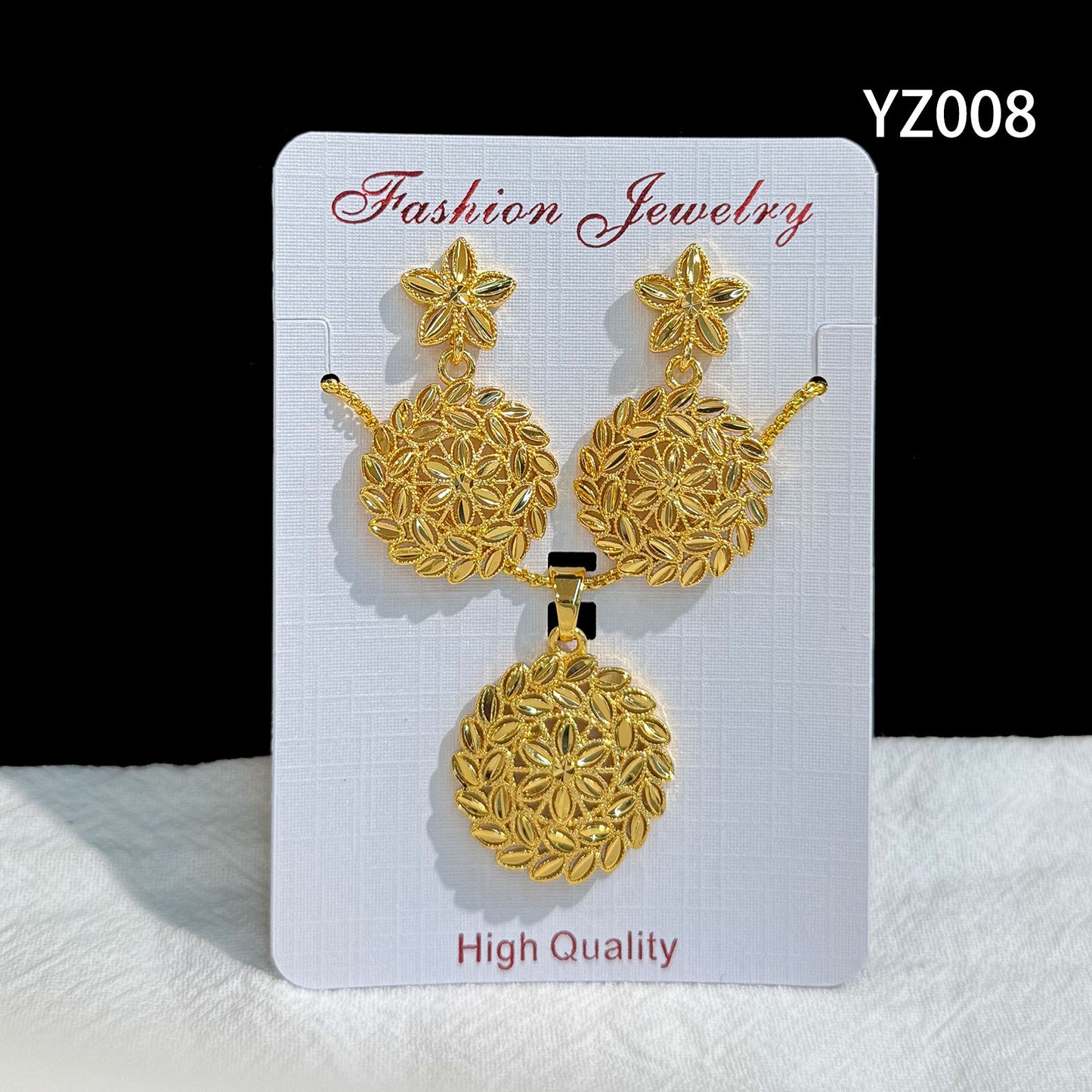 Love Heart Flowers Ear Medium Suit Pendants