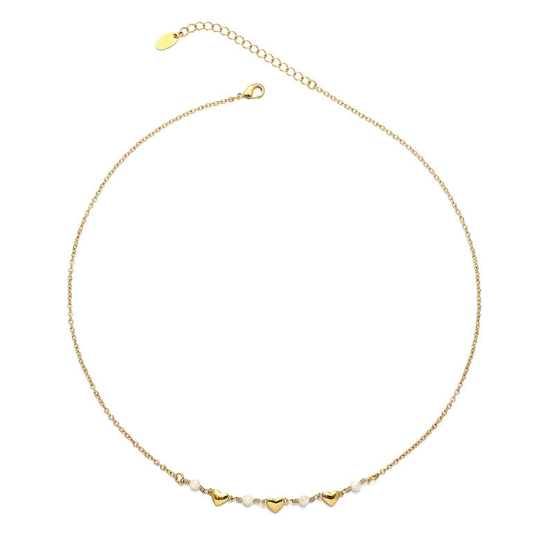 Brass Gold Plated French Simplicity Exquisite Affordable Necklaces