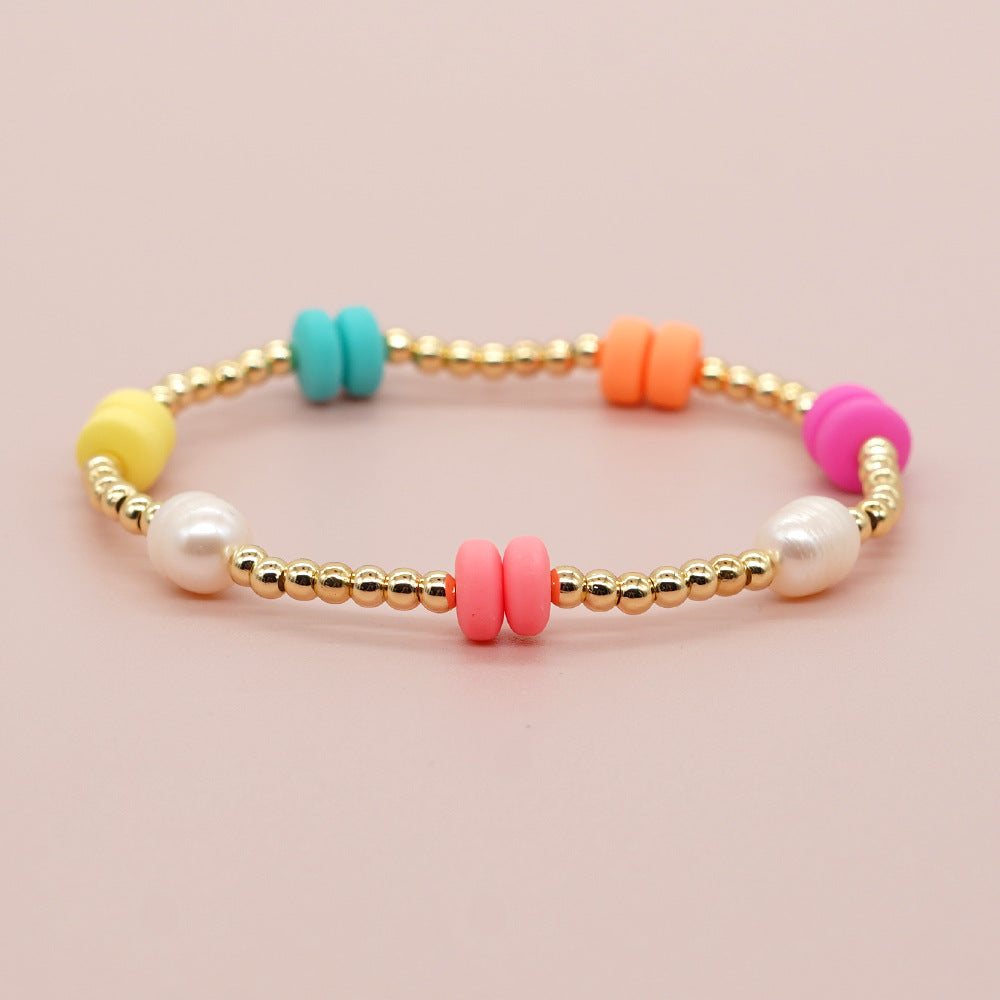 Bead Color Polymer Clay Abacus Beads Bracelets