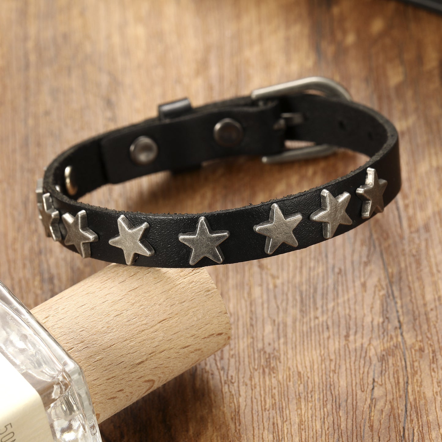 Ornements rétro punk pour femmes, hommes et bracelets étoiles à cinq branches