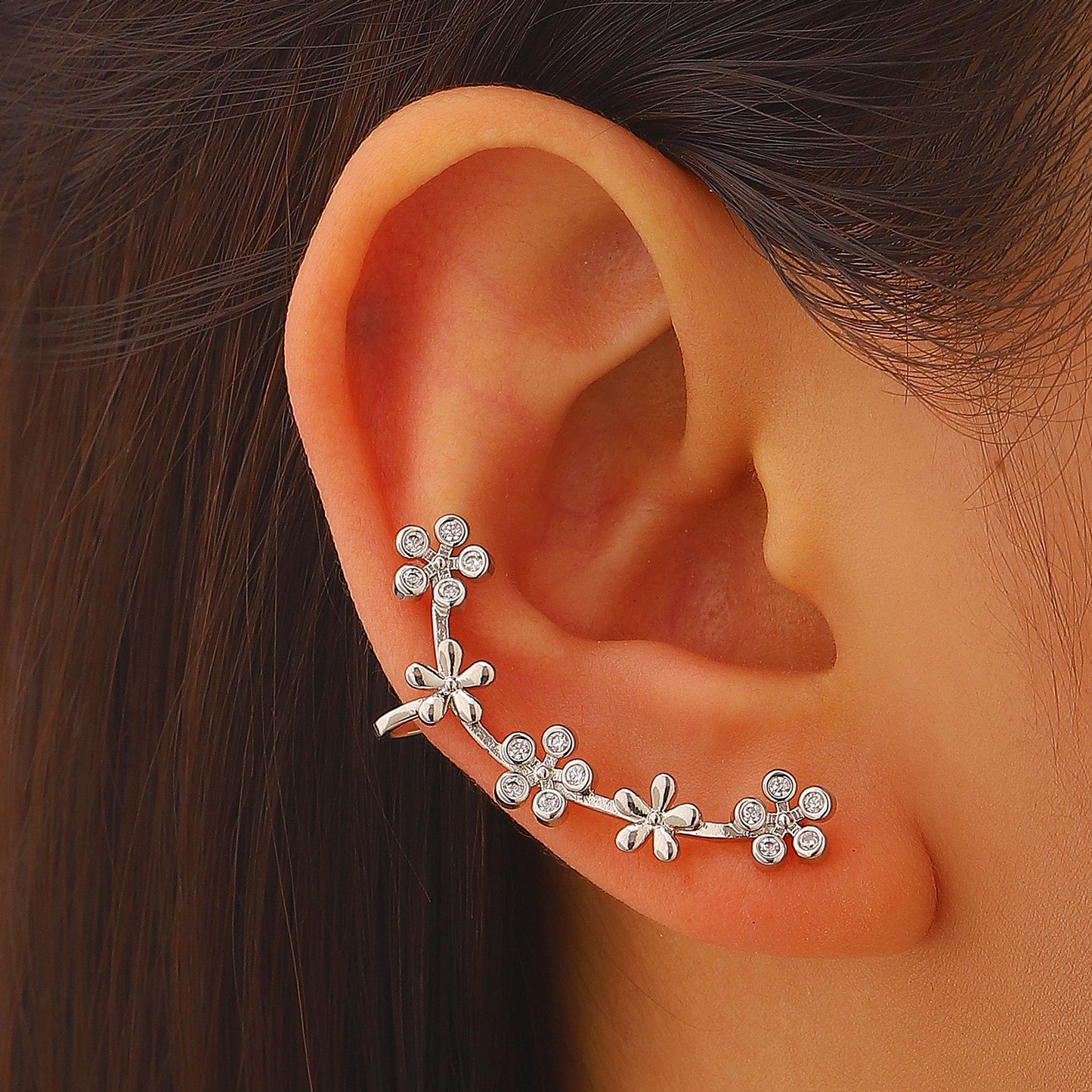 Diamond Butterfly Female Fashion Exaggerated Wings Ear Clip