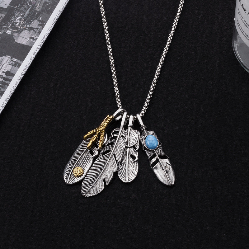 Women's & Men's Titanium Steel Nightclub Personality Trendy Pendant Minimalist Necklaces