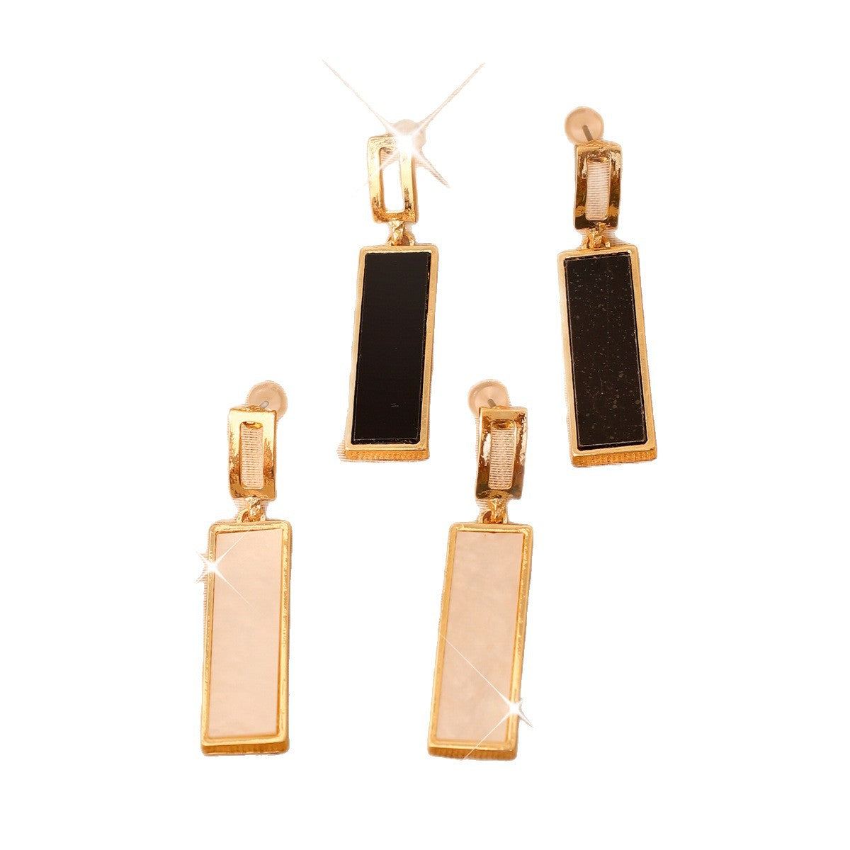 Style Minimalist Square High-grade Long Rectangular With Earrings
