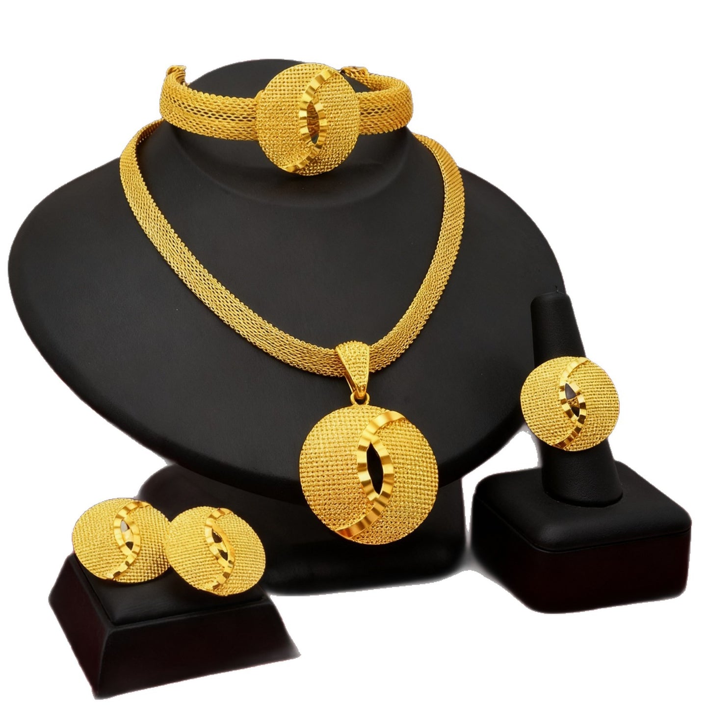 Glamorous Graceful Indian Gold-plated African Bride Jewelry Set
