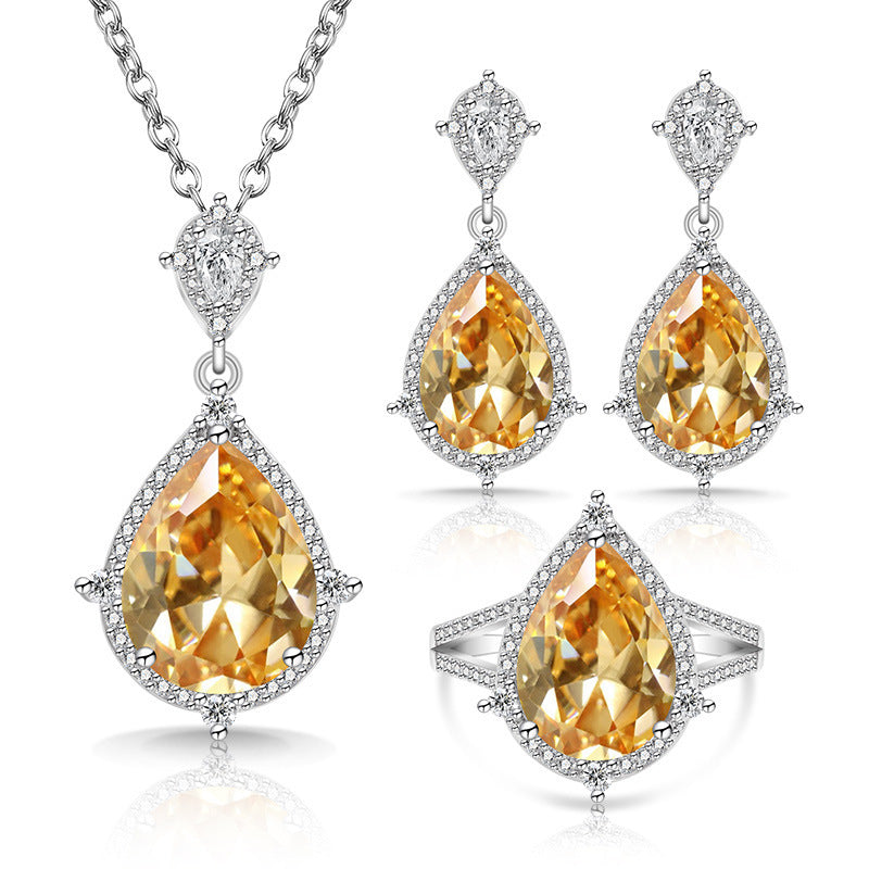 Women's Elegant Imitation Natural Gemstone Colored Gems Jewelry Set