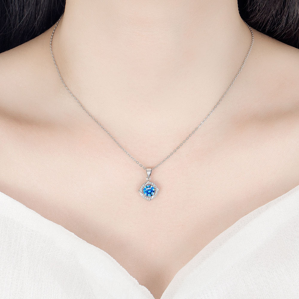 Women's Four-leaf Clover Ear Diamond Windmill Rotating Jewelry Set
