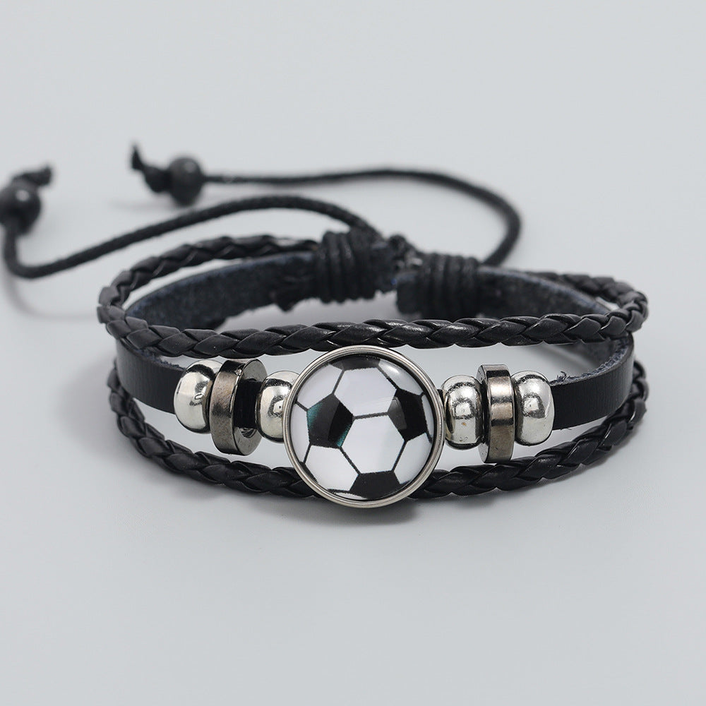 Bracelets périphériques de fans de Football en perles personnalisés, ornement