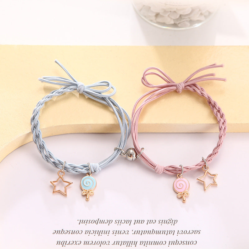 Female Couple Pair Rubber Band For Boyfriend Bracelets