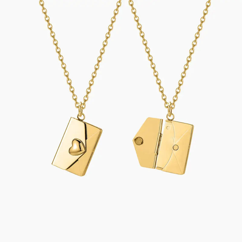 Colorfast Couple Book Personalized Love Open Close Sweater Necklaces