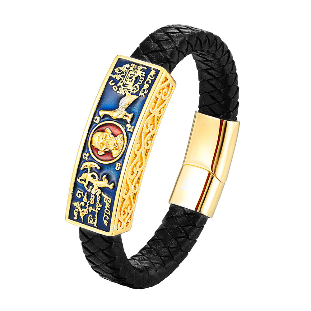 Amulettes thaïlandaises pour femmes et hommes, bracelets et bracelets religieux en acier inoxydable