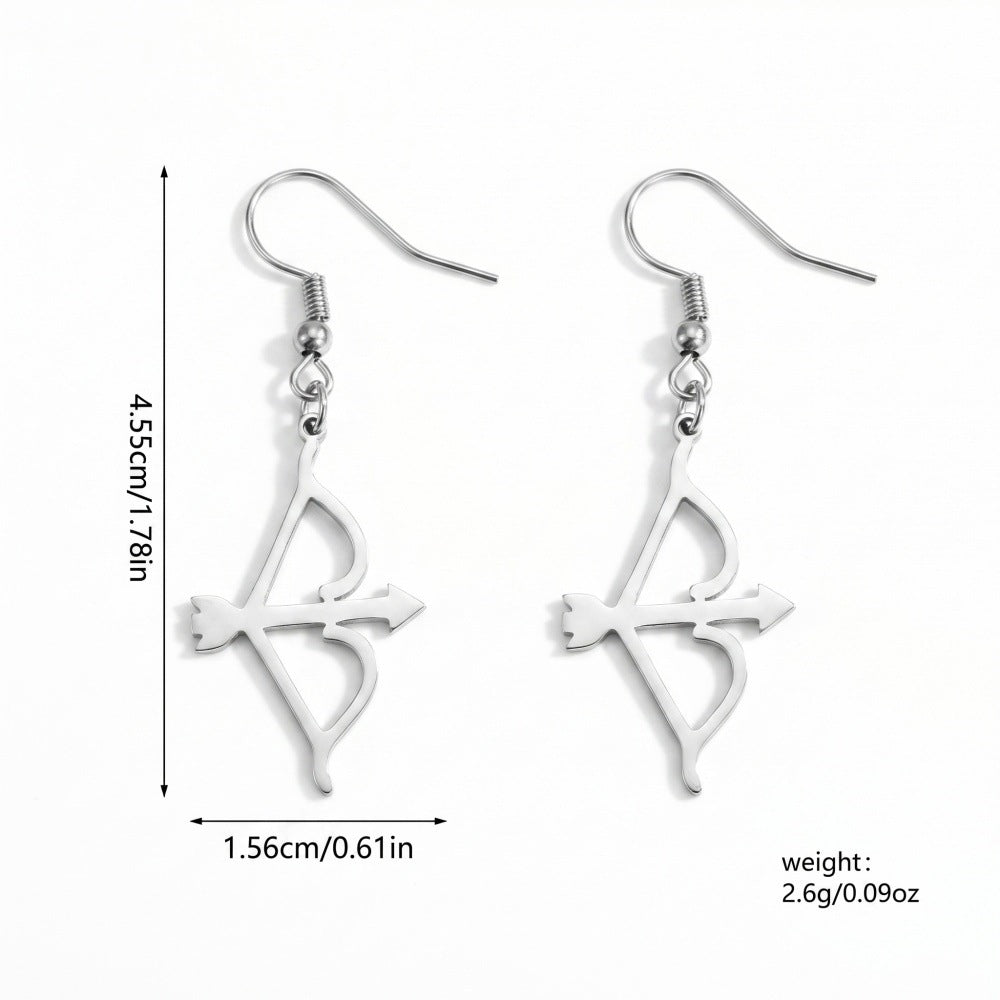 Simple Personality Love Cupid Bow Arrow Jewelry Set