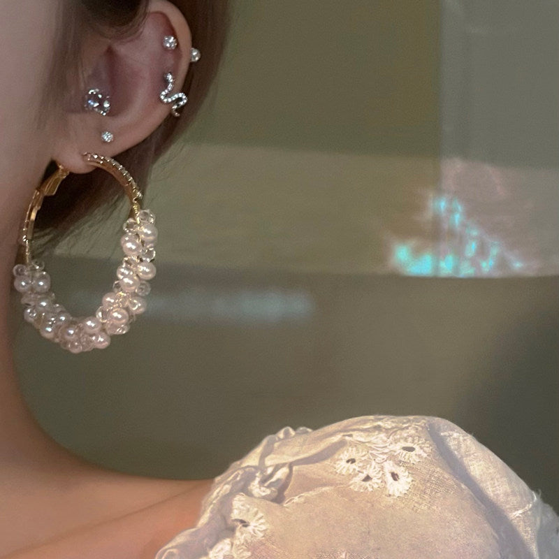 Minority Advanced Exaggerated Crystal Large Round Gentle Rings