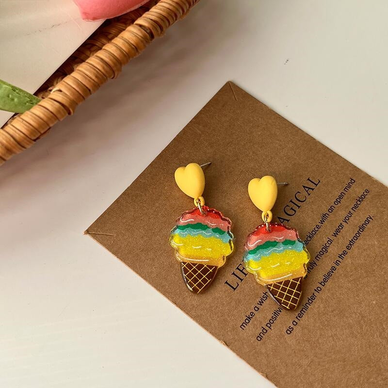 Ice Cream Girlish Style Cute Niche Earrings