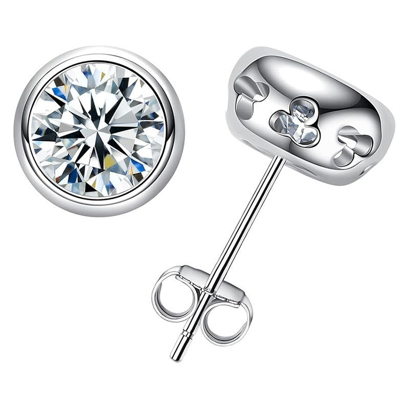 Men's Sier Ear Light Luxury High-grade Niche Female Stud Earrings