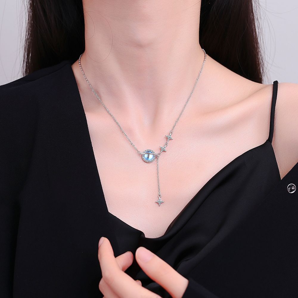 Chain Female Zircon Light Luxury Mori Style Star Necklaces