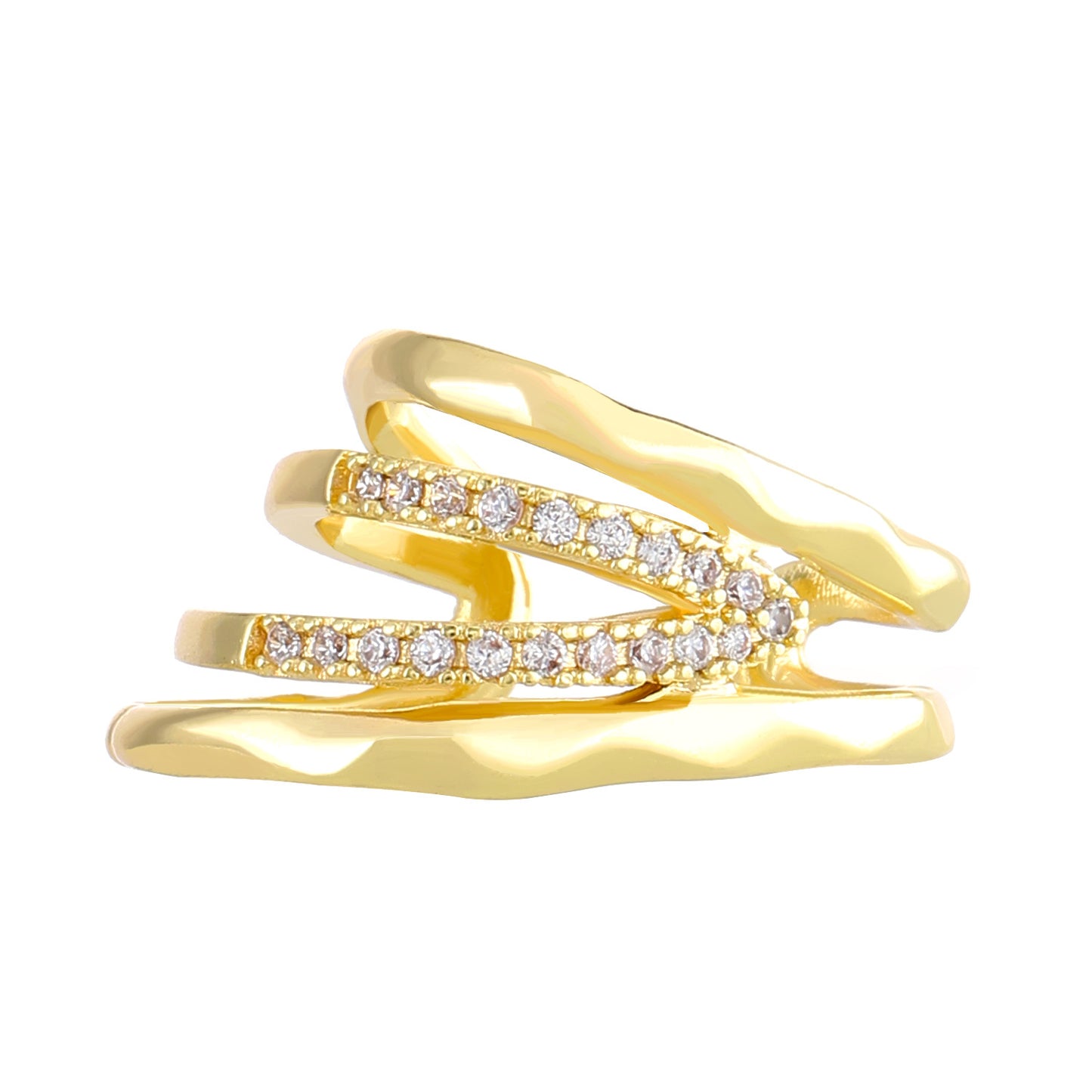 Cross Design Micro Inlaid Zircon Cuff Fashion Personality Affordable Luxury Ear Clip
