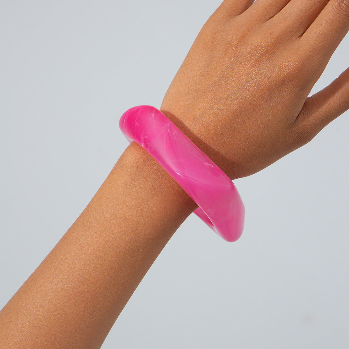 Irregular Translucent Female Personality Acrylic Color Bracelet