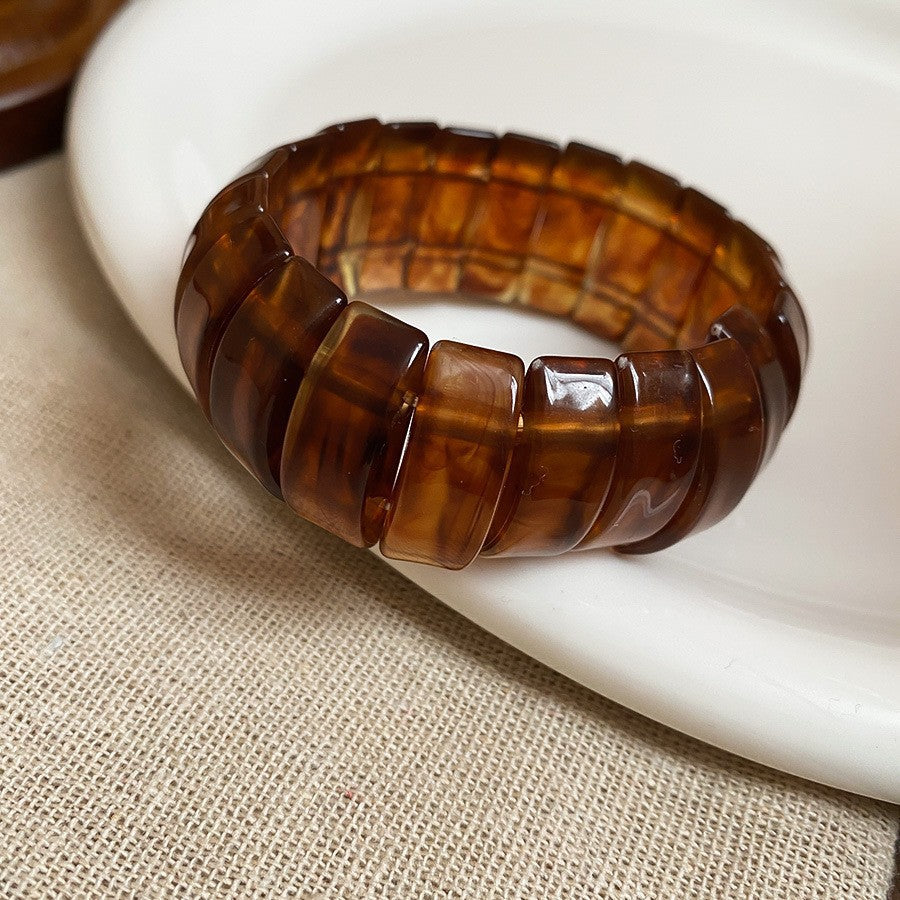 Irregular Resin Mori Style Simple Commute Light Bracelets
