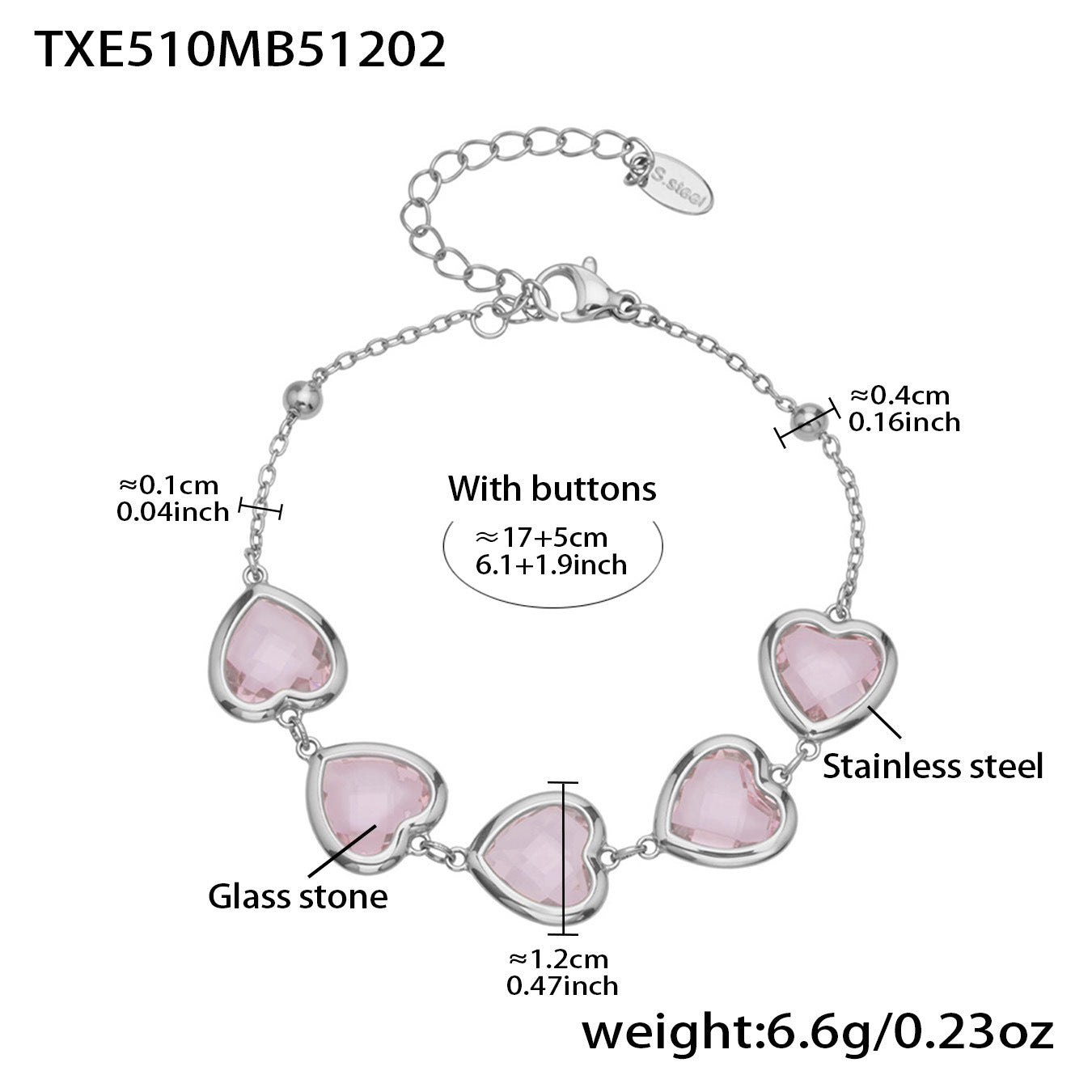 Cut Candy Color Heart-shaped Glass Stone Fashion Exquisite Stainless Rings
